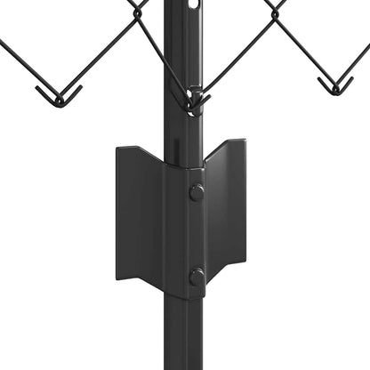 Fence with Posts Grey 0.4 x 10 m Steel