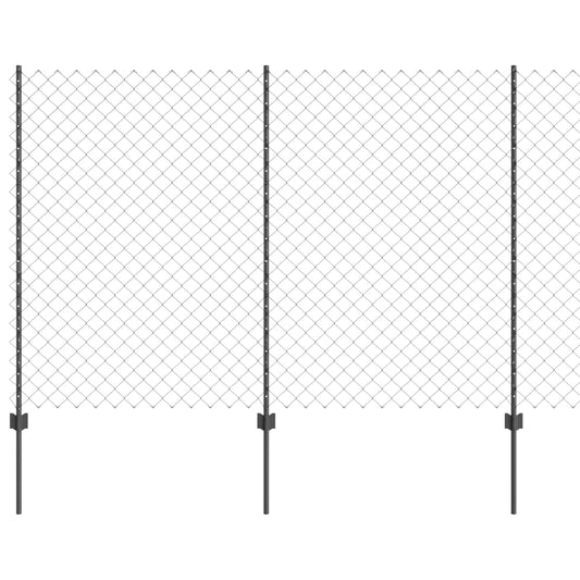 Fence and Post Grey 1.6 x 10 m Steel