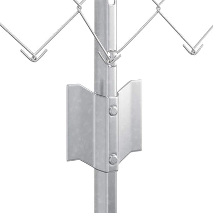 Fence with Posts Silver 0.4 x 10 m Steel