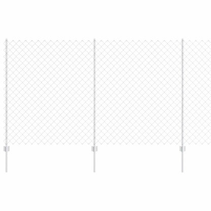 Fence with Posts Silver 1.4 x 10 m Steel
