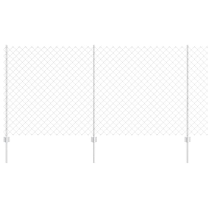Fence with Posts Silver 1.2 x 25 m Steel