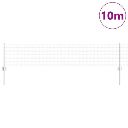 Fence with Posts Silver 0.4 x 10 m Steel