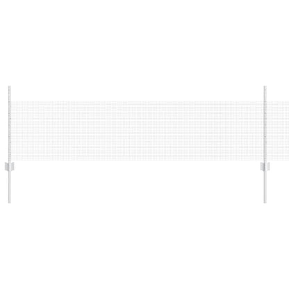 Fence with Posts Silver 0.5 x 10 m Steel