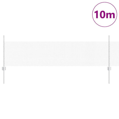 Fence with Posts Silver 0.5 x 10 m Steel