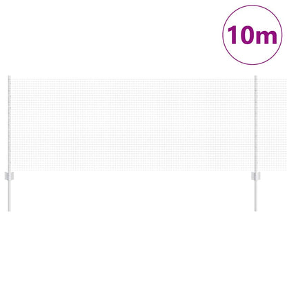 Fence with Posts Silver 0.8 x 10 m Steel