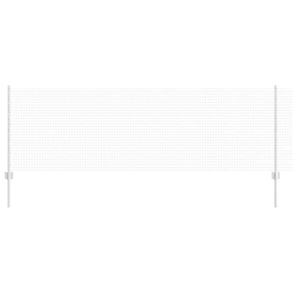 Fence with Posts Silver 0.8 x 10 m Steel