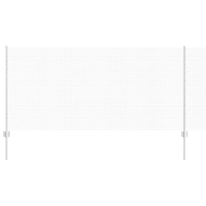 Fence with Posts Silver 1 x 10 m Steel