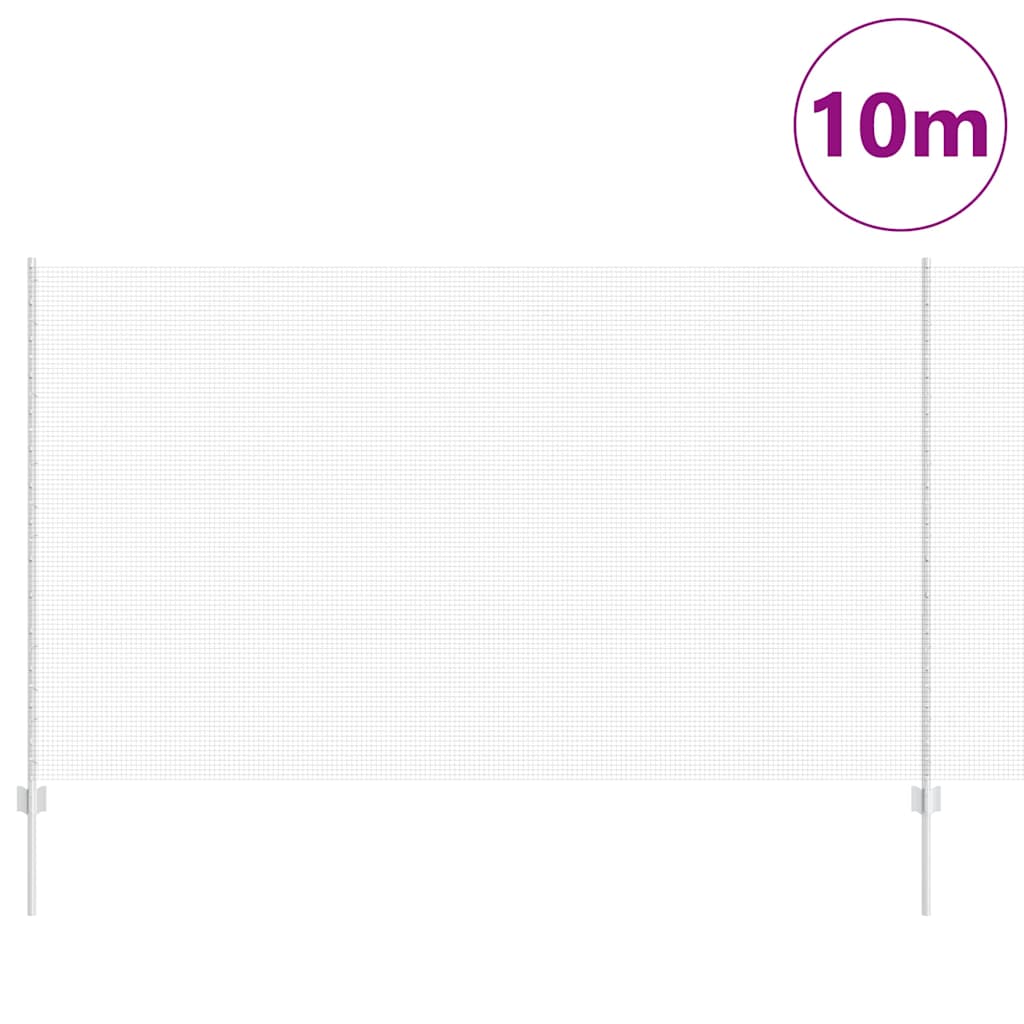 Fence with Posts Silver 1.4 x 10 m Steel