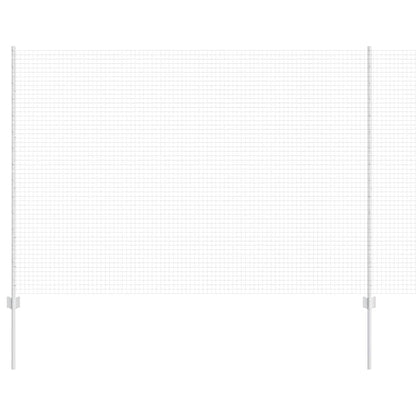 Fence with Posts Silver 1.5 x 10 m Steel