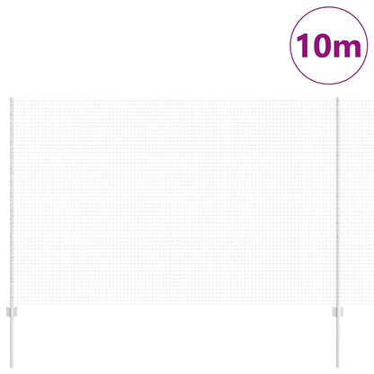 Fence with Posts Silver 1.5 x 10 m Steel