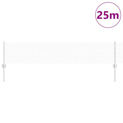 Fence with Posts Silver 0.4 x 25 m Steel