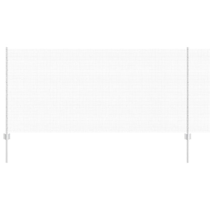 Fence with Posts Silver 1 x 25 m Steel