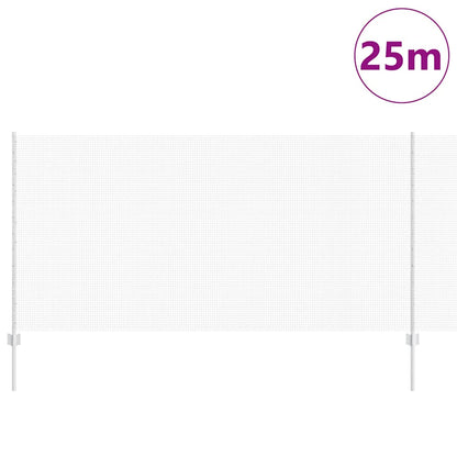 Fence with Posts Silver 1.2 x 25 m Steel