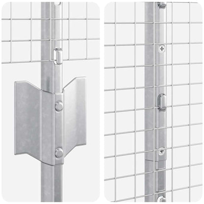 Fence with Posts Silver 1.4 x 25 m Steel