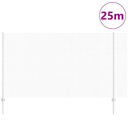 Fence with Posts Silver 1.4 x 25 m Steel