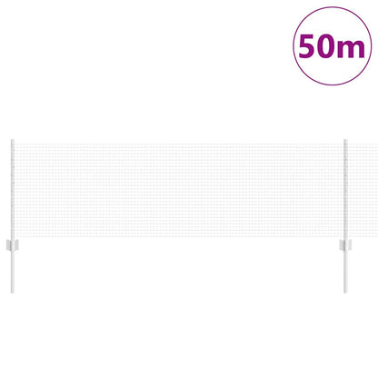 Fence with Posts Silver 0.6 x 50 m Steel