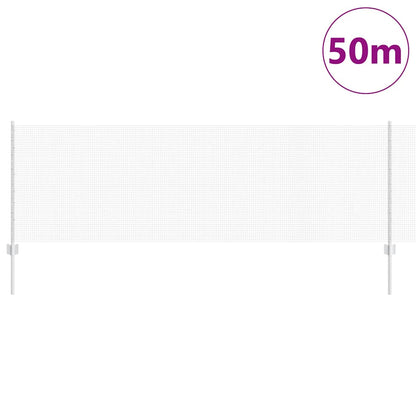 Fence with Posts Silver 0.8 x 50 m Steel
