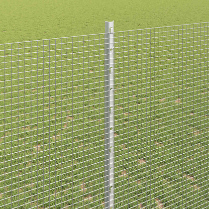 Fence with Posts Silver 1.4 x 50 m Steel