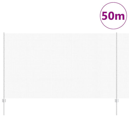 Fence with Posts Silver 1.4 x 50 m Steel