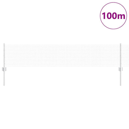Fence with Posts Silver 0.4 x 100 m Steel