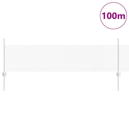 Fence with Posts Silver 0.5 x 100 m Steel
