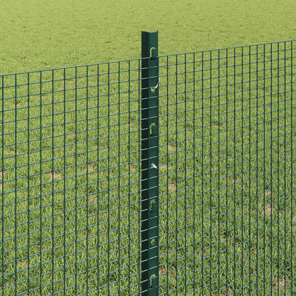 Fence with Posts Green 0.8 x 10 m Steel