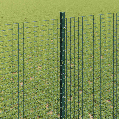 Fence with Posts Green 1.4 x 10 m Steel