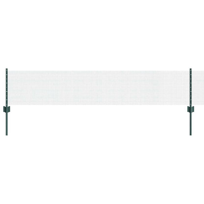 Fence with Posts Green 0.4 x 25 m Steel