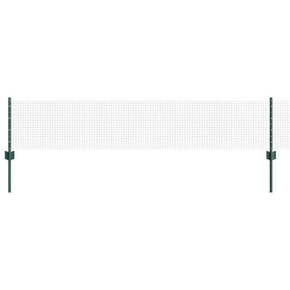Fence with Posts Green 0.4 x 50 m Steel