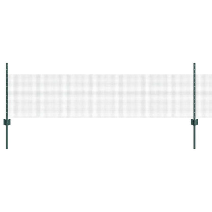 Fence with Posts Green 0.5 x 50 m Steel