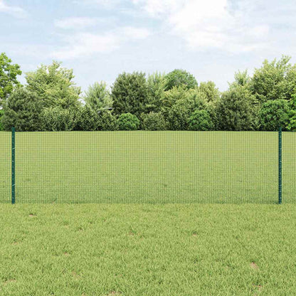 Fence with Posts Green 0.6 x 50 m Steel