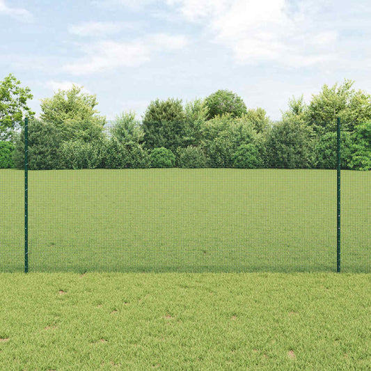 Fence with Posts Green 1.2 x 50 m Steel