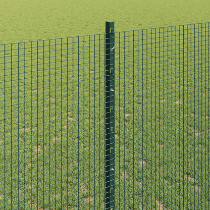 Fence with Posts Green 1.4 x 50 m Steel