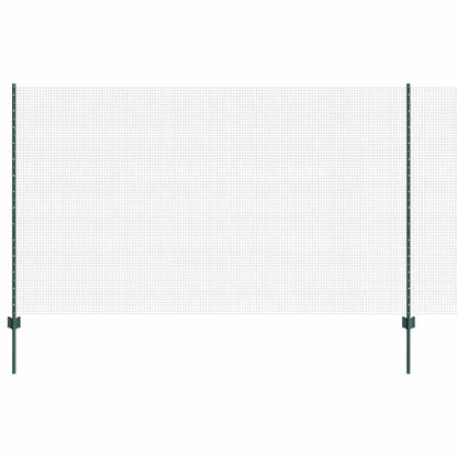 Fence with Posts Green 1.4 x 50 m Steel