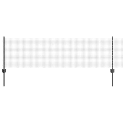 Fence with Posts Grey 0.6 x 10 m Steel
