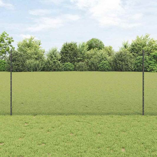 Fence with Posts Grey 1.2 x 10 m Steel
