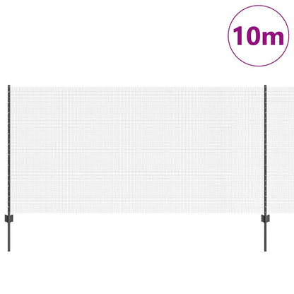 Fence with Posts Grey 1.2 x 10 m Steel