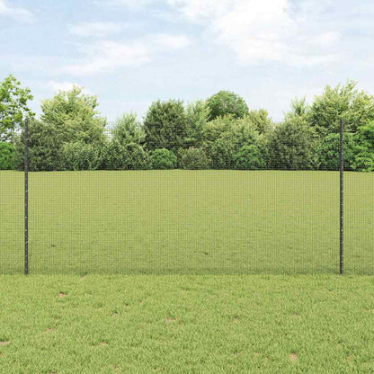 Fence with Posts Grey 1.2 x 10 m Steel