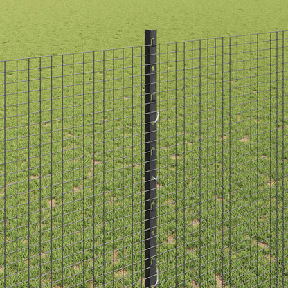 Fence with Posts Grey 1.4 x 10 m Steel