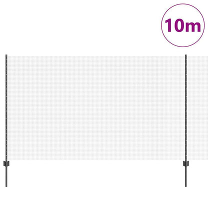 Fence with Posts Grey 1.4 x 10 m Steel