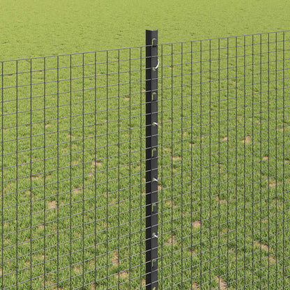 Fence with Posts Grey 1.4 x 10 m Steel