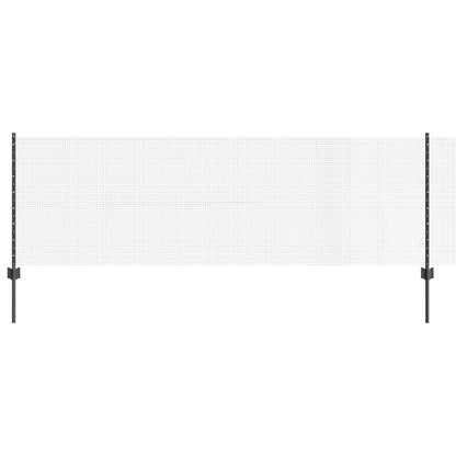 Fence with Posts Grey 0.8 x 25 m Steel