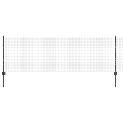 Fence with Posts Grey 0.8 x 25 m Steel