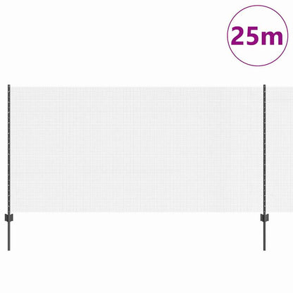 Fence with Posts Grey 1.2 x 25 m Steel