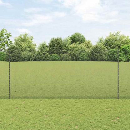 Fence with Posts Grey 1.4 x 25 m Steel