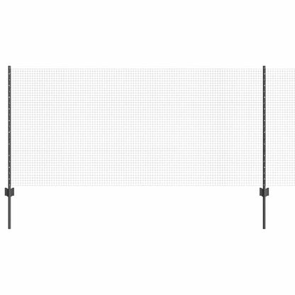 Fence with Posts Grey 1 x 50 m Steel