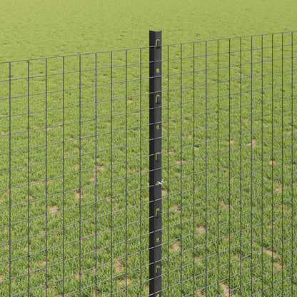 Fence with Posts Grey 1.4 x 50 m Steel
