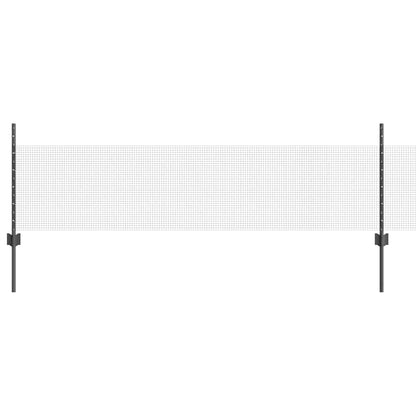 Fence with Posts Grey 0.5 x 100 m Steel