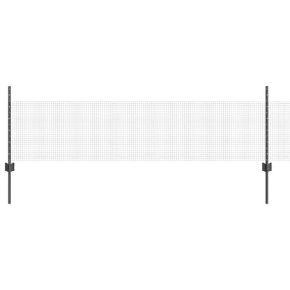 Fence with Posts Grey 0.5 x 100 m Steel
