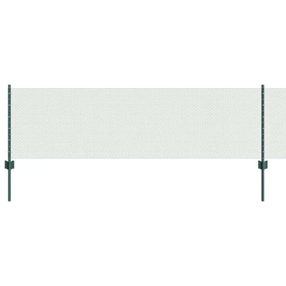 Fence with Posts Green 0.6 x 10 m Steel